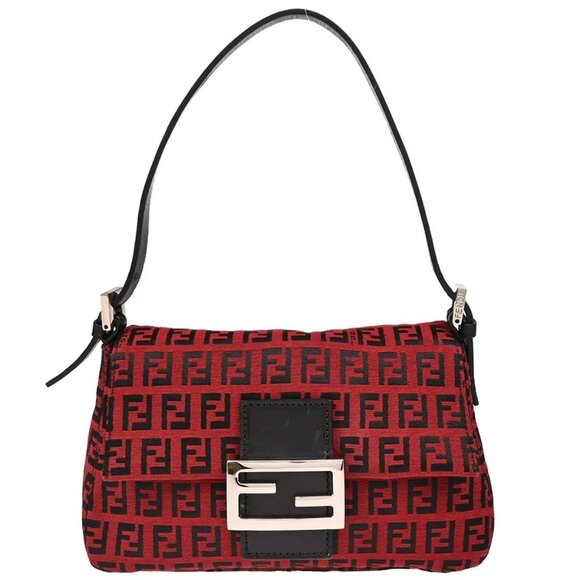 Fendi Red Zucchino Handbag - Picture 1 of 11